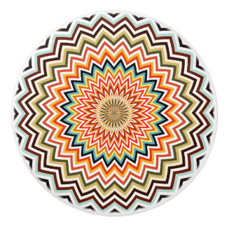 Mandala Zigzag Muster Keramikknauf