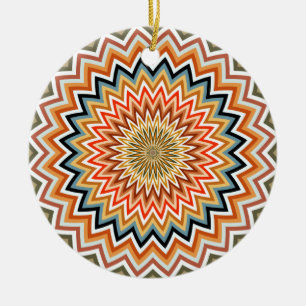 Mandala Zigzag Pattern Keramik Ornament