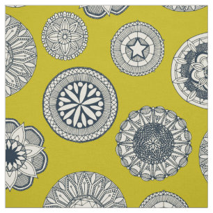 Mandala-Zirkus-Fleck Chartreuse Stoff