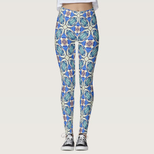 Mandalaherz-Musterblau Leggings