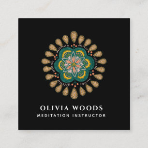 Mandalameditationslehrer Quadratische Visitenkarte