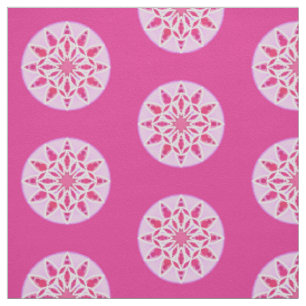 Mandalamuster in rosa, in der Fuchsie und im Weiß Stoff