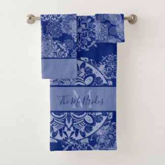 Mandalas Bohèmes Moody Bleu Monogrammées