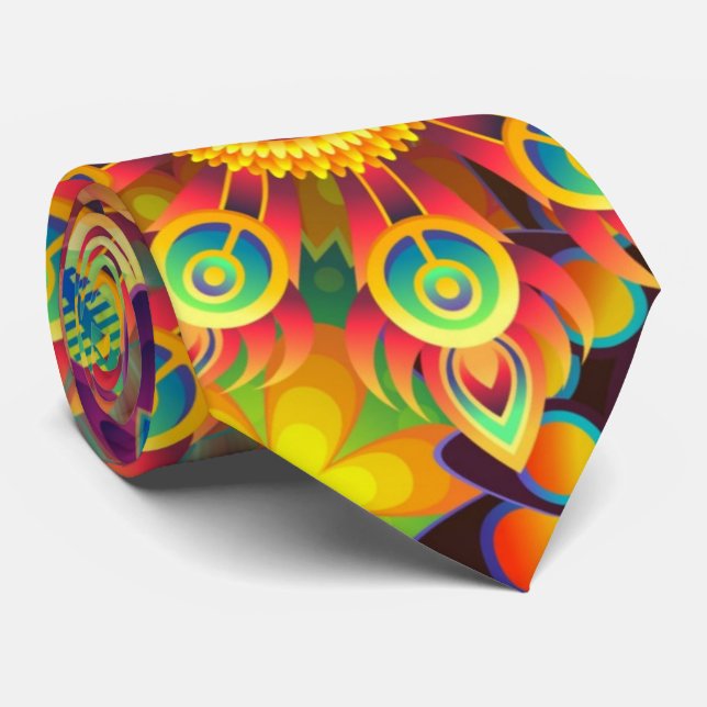 Mandalas bunt abstrakt krawatte (Gerollt)