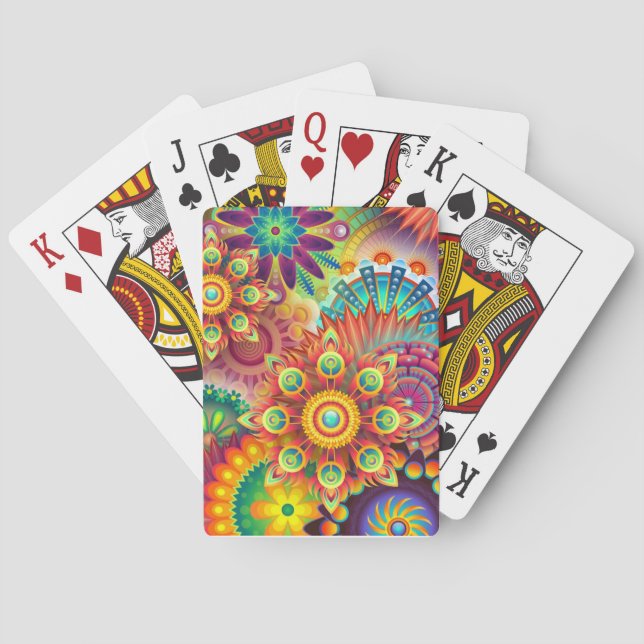 mandalas, colorful, abstrakt spielkarten (Rückseite)