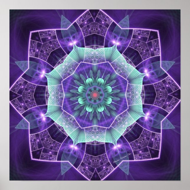 Mandalas der Einheit 12 Print Poster (Vorne)