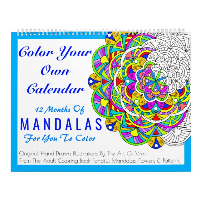 Mandalas färben Ihre eigene Personalisierte Farbe Kalender (Titelbild)