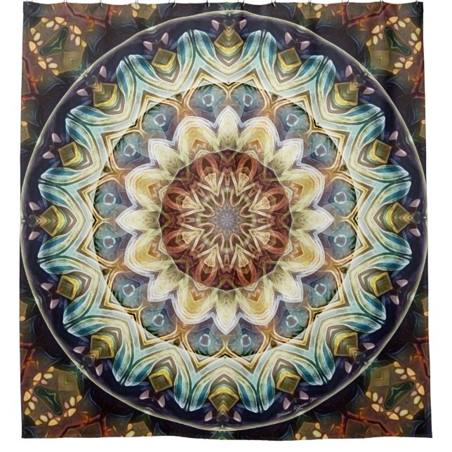 Mandalas für Zeiten des Duschvorhangs des Duschvorhang (Vorderseite)