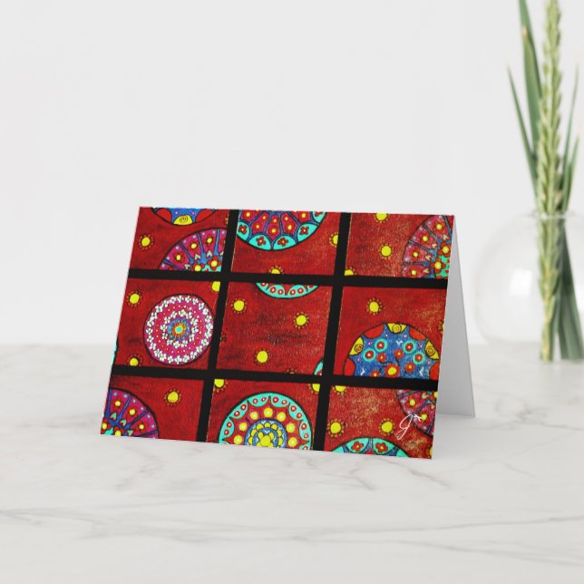 Mandalas in der Bewegung Karte (Vorderseite)