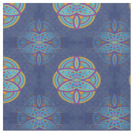 Mandalas in gemischten Blue-Wiederholmustern Stoff