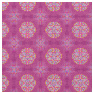 Mandalas mit rosa gemischten Wiederholmustern Stoff