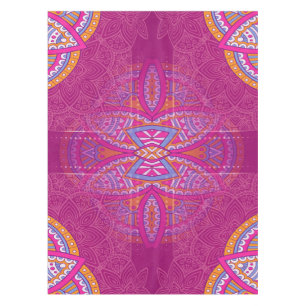 Mandalas mit rosa gemischten Wiederholmustern Tischdecke