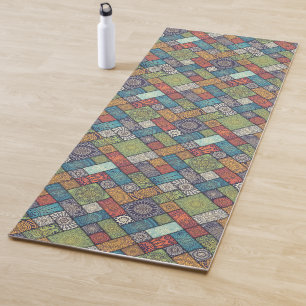 Mandalas quadrieren Rechtecke mit Farbmuster Yogamatte