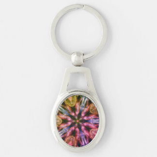 Mandalastyle Oval Metal Schlüsselanhänger