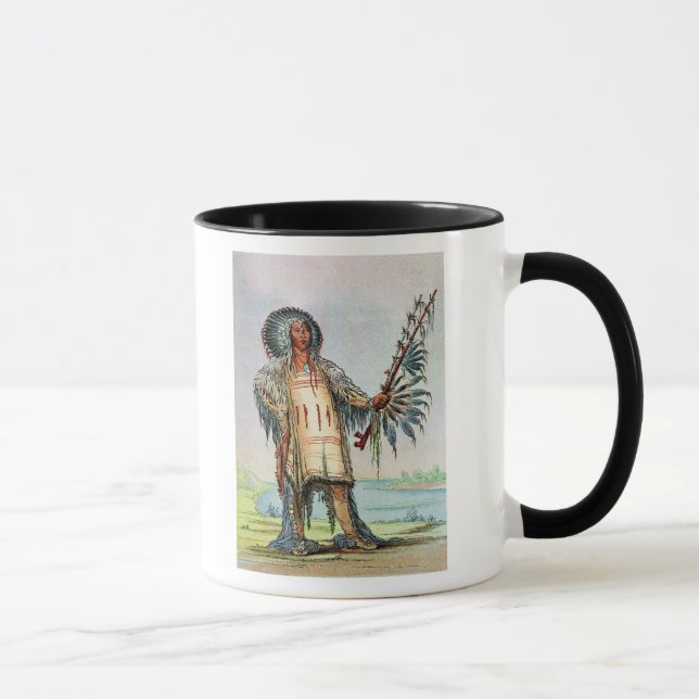 Mandan indisches Ha-Na-Tah-Muah, Wolfleiter Tasse (Rechts)