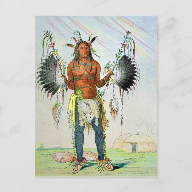 Mandan Medicine Man Postkarte (Vorderseite)