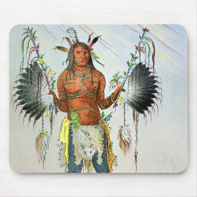 Mandan Medizin-Mann Mousepad (Vorne)