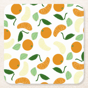 Mandarin Citrus Rechteckiger Pappuntersetzer