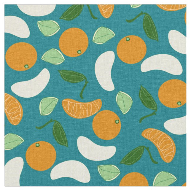 Mandarin Citrus Stoff (Nahaufnahme)