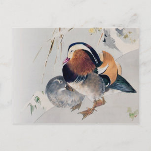 Mandarin Duck Couple, Watanabe Seitei Postkarte
