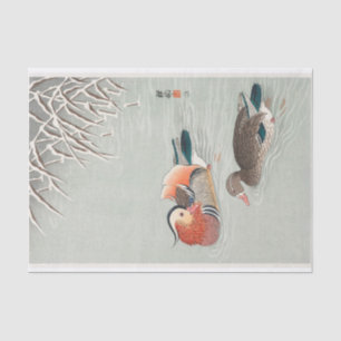 Mandarin Ducks (1925 - 1936) von Ohara Koson (1877 Seidenpapier