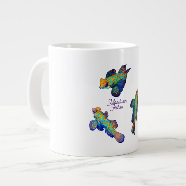 Mandarin-Fische  Jumbo-Tasse (Vorderseite Links)