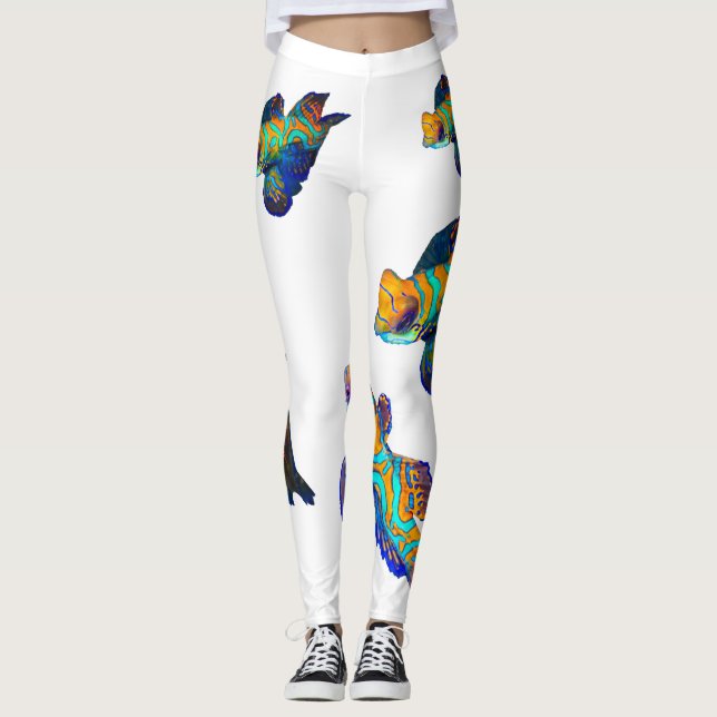 Mandarin-Fische  Leggings (Vorderseite)