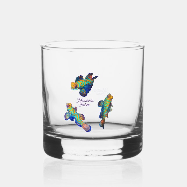 Mandarin-Fische  Whiskyglas (Vorderseite)