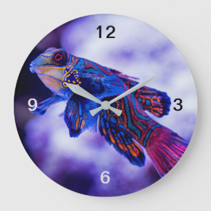 Mandarin Goby Fish Große Wanduhr
