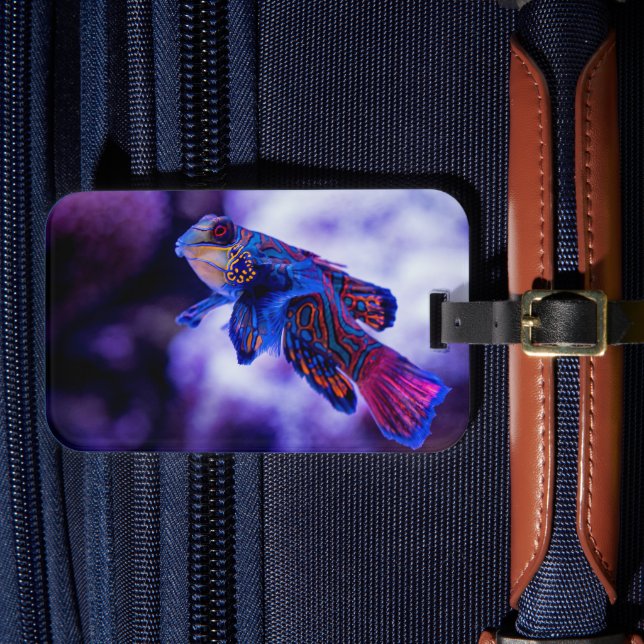 Mandarin Goby Fish Luggage Tag Gepäckanhänger (Vorderseite Insitu 4)