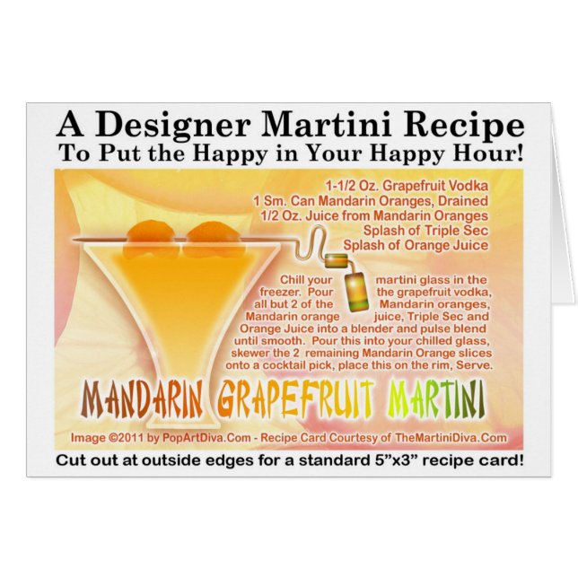 Mandarin Grapefruit Martini Rezept Card (Vorderseite (Horizontal))