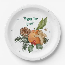 "Mandarin & Holiday Delights Watercolor" Pappteller