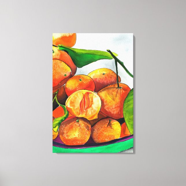 Mandarin-Orangenfrucht Leinwanddruck (Vorderseite)