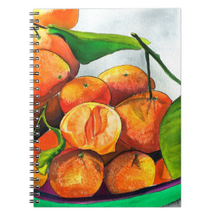Mandarin-Orangenfrucht Notizblock