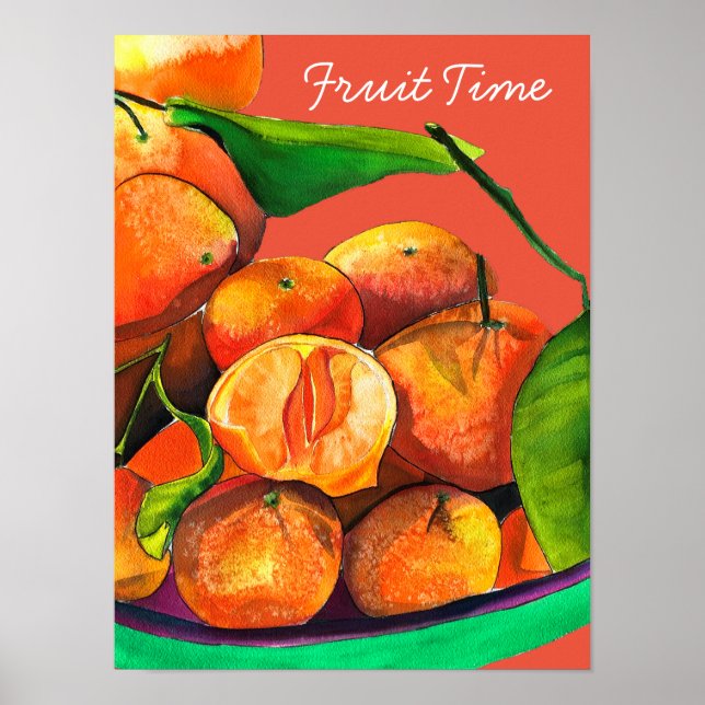 Mandarin-Orangenfrucht Poster (Vorne)