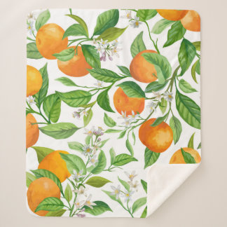 Mandarin: Tropisch-farbiges Muster Sherpadecke