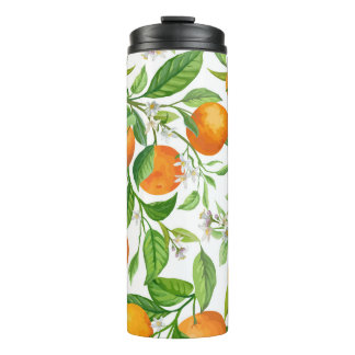 Mandarin: Tropisch-farbiges Muster Thermosbecher