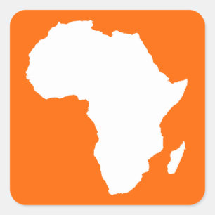 Mandarine Audacious Africa Quadratischer Aufkleber