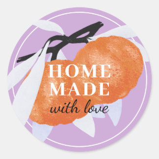 Mandarine Citrus Homemade Business Botanisch Runder Aufkleber