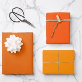Mandarine Cosmic Elite Orange Shades 3 Tones Geschenkpapier Set