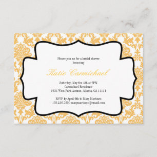Mandarine Damask Einladung