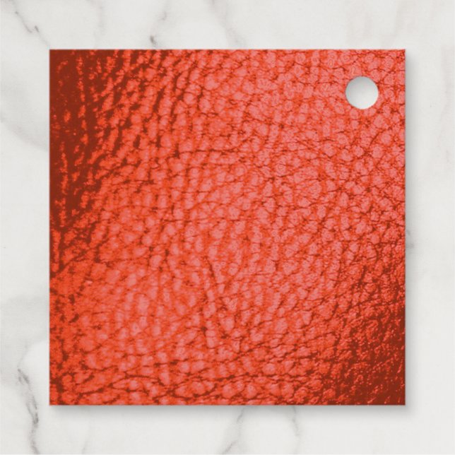 Mandarine Dartk Imitats Leather Geschenkanhänger (Rückseite)