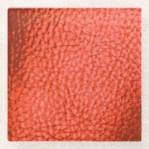 Mandarine Dartk Imitats Leather Glasuntersetzer