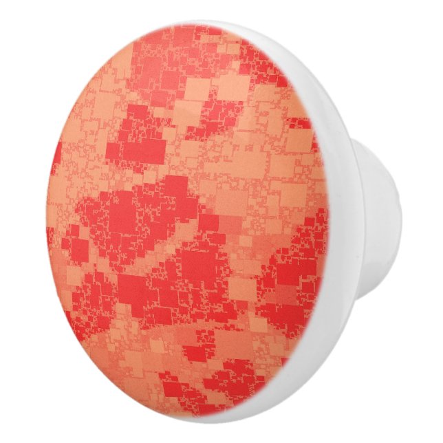 Mandarine-Eifer deckte Grafik mit Ziegeln Keramikknauf (Rechts)