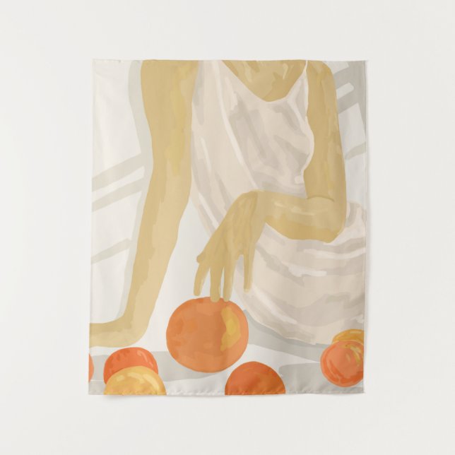 Mandarine Grace Wandteppich (Vorderseite)