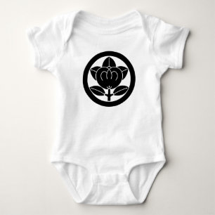 Mandarine in einem Kreis Baby Strampler