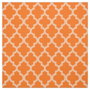 Mandarine-marokkanische Stimmungen Quatrefoil Stoff