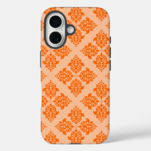 Mandarine Marokkanischer Damast iPhone 16 Hülle
