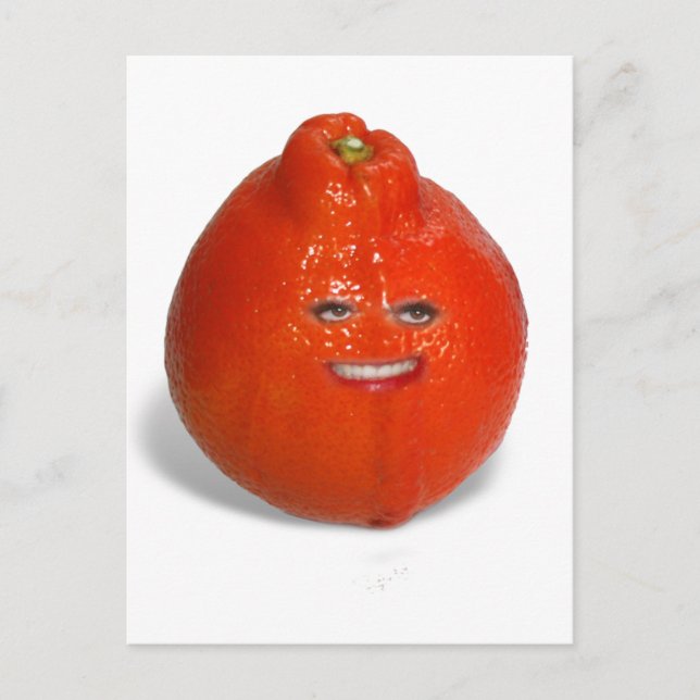Mandarine mit Mädchengesicht Postkarte (Vorderseite)