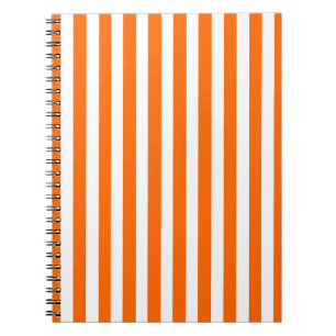 Mandarine Moderne Streifen Notizblock